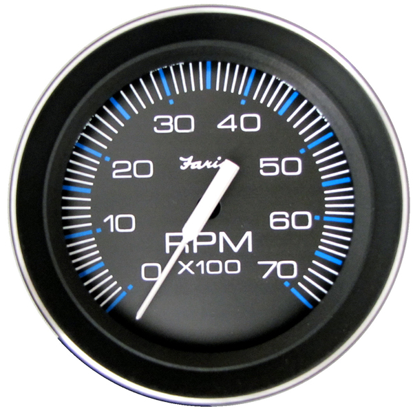 Faria Beede Instruments 4" Tachometer (7000 RPM) (All Outboard) Coral w/Stainless Steel 33005